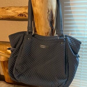 Vera Bradley gray satchel purse with matching wallet